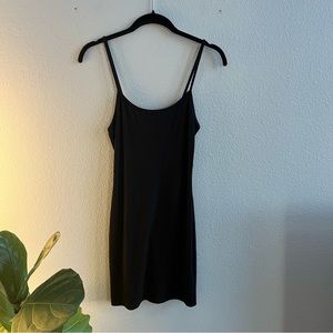 Ribbed body on mini dress